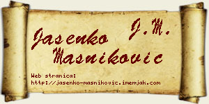 Jasenko Masniković vizit kartica